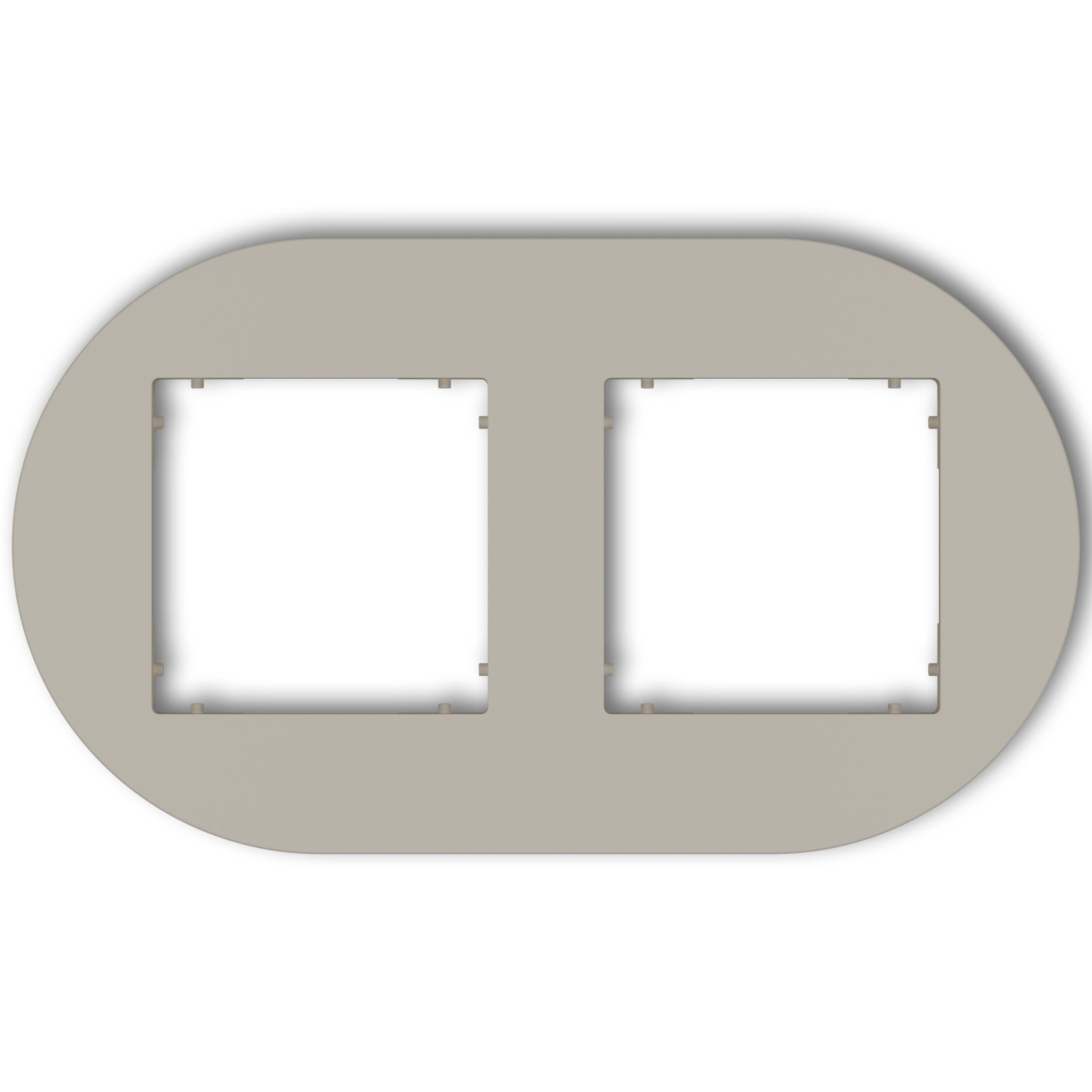 Рамка двойная универсальная круглая Karlik Mini Taupe (60MRTO-2)