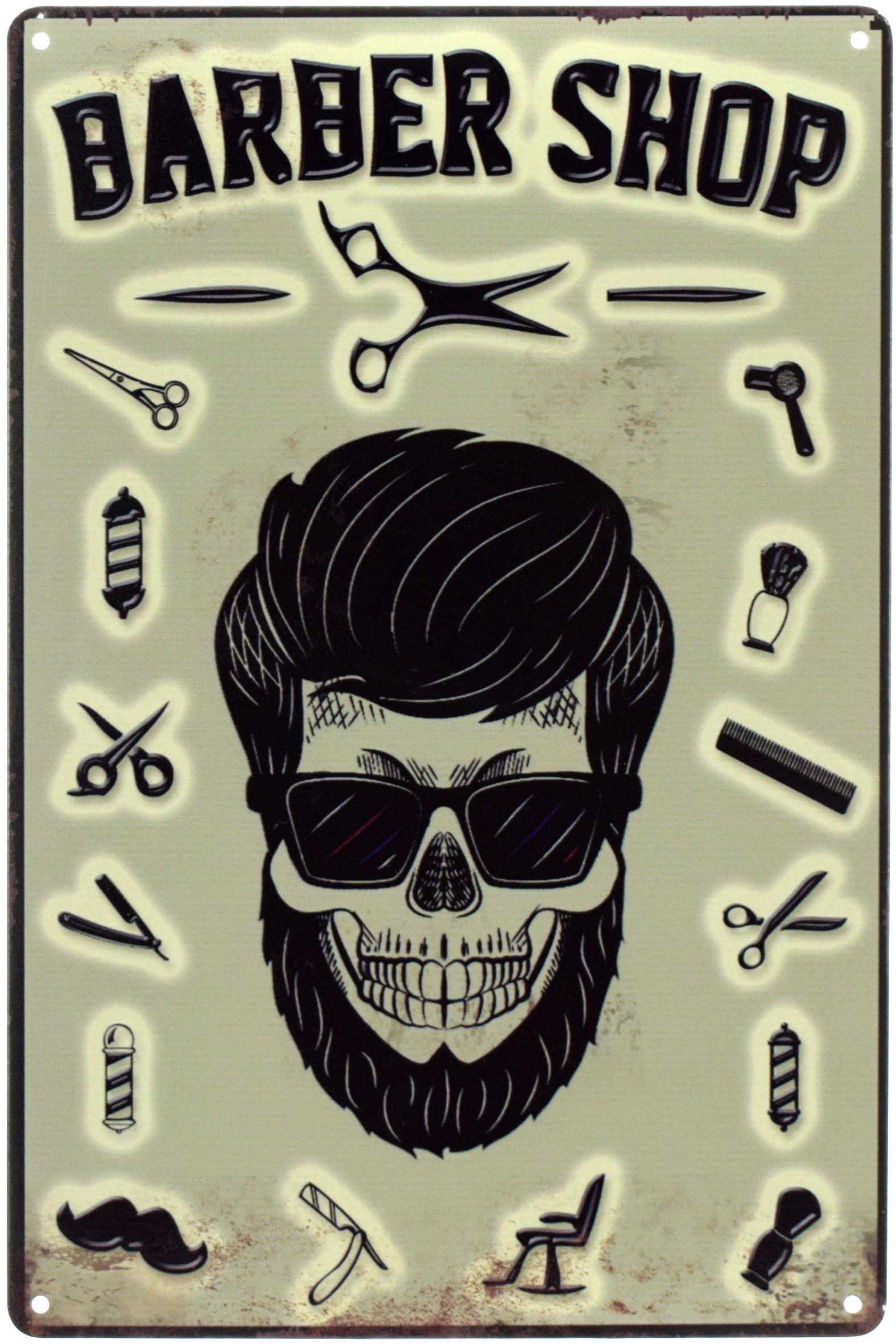 Табличка металева Barber Shop/Барбершоп Face 20x30 см
