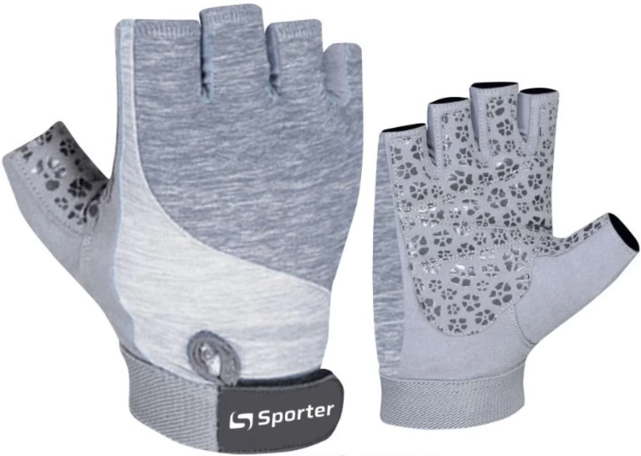 Перчатки женские для фитнеса Sporter Gym Women Weightlifting Glowes 235 7B М Grey/Grey