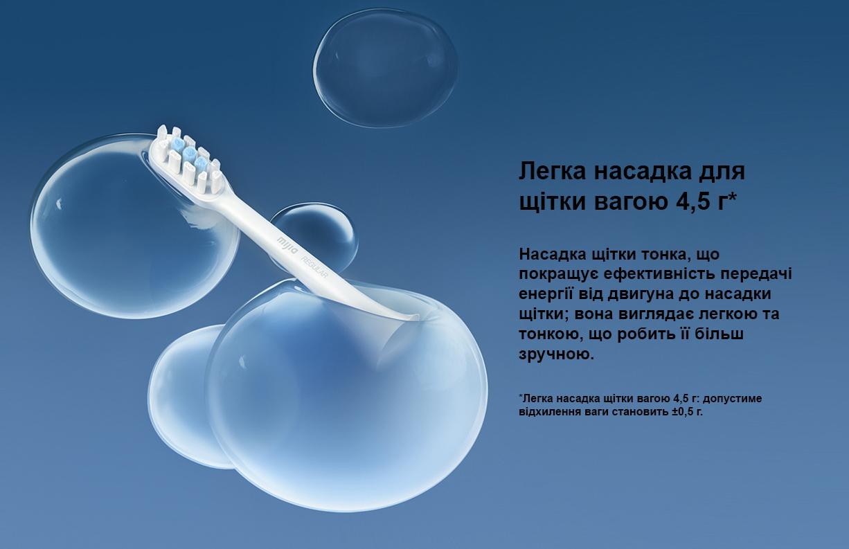 Насадка Regular для зубної щітки MiJia Sonic Electric Toothbrush T301/T302 3 шт. Білий (BHR5687CN/MBS303) - фото 5 Насадка Regular для зубної щітки MiJia Sonic Electric Toothbrush T301/T302 3 шт. Білий (BHR5687CN/MBS303) - фото 5