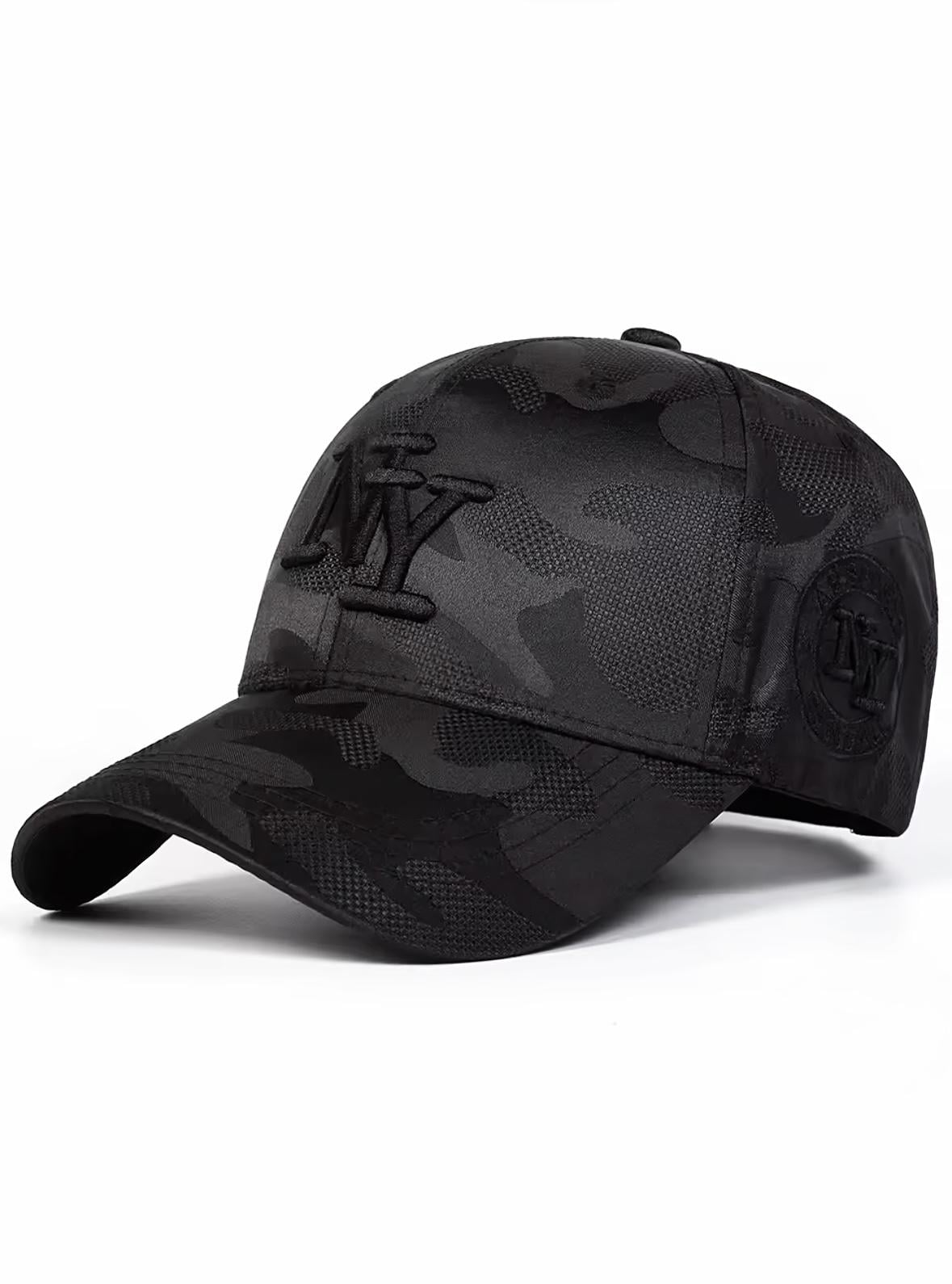 Кепка бейсболка логотип WUKE New York Камуфляжная с изогнутым козырьком унисекс one size Черный