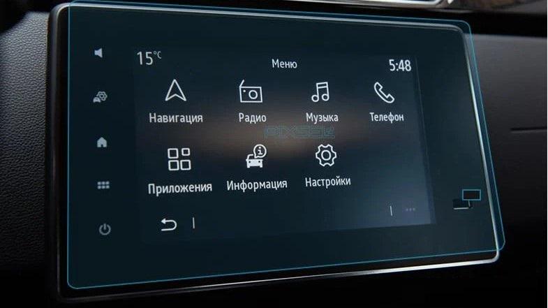 Защитное стекло Pixsel гибридное матовое на монитор Renault ARKANA 11,3" 2019