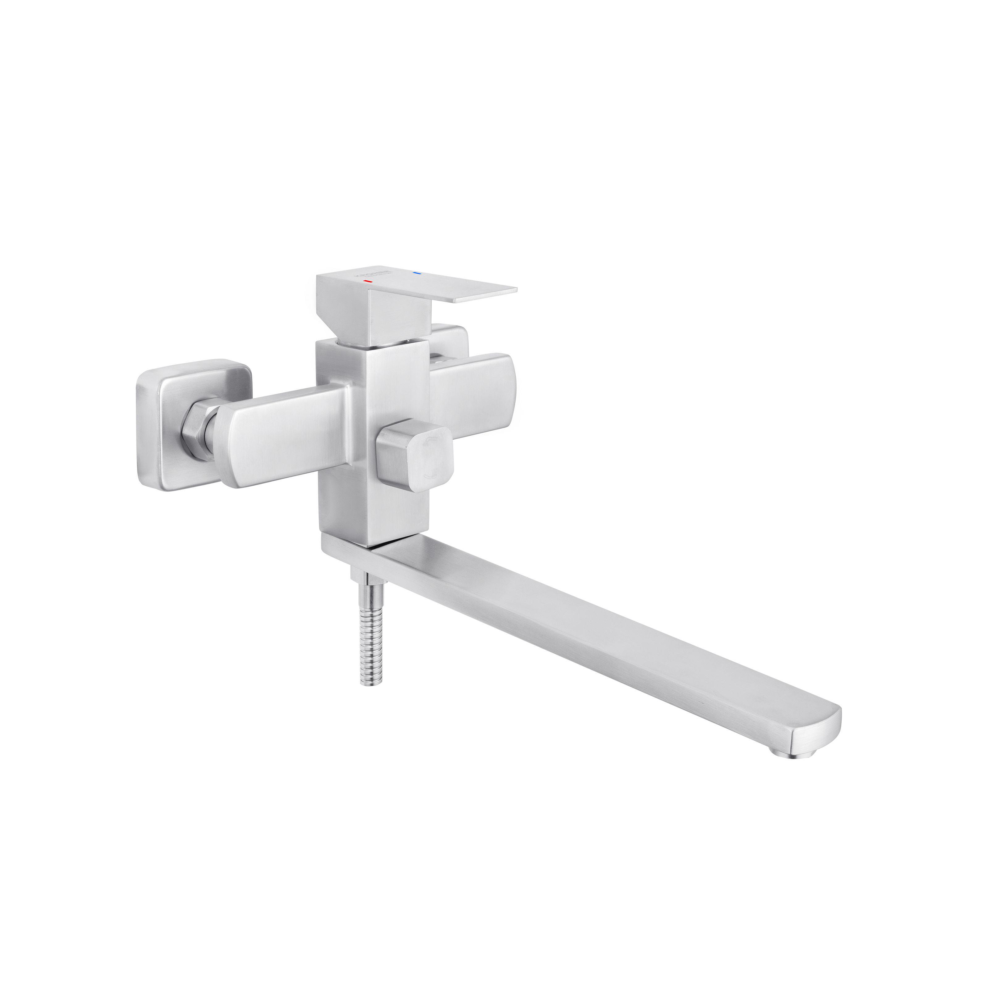 Змішувач для ванної KRONER Edelstahl Kubus-ESG070 CV023011 одноважільний Хром (136731)