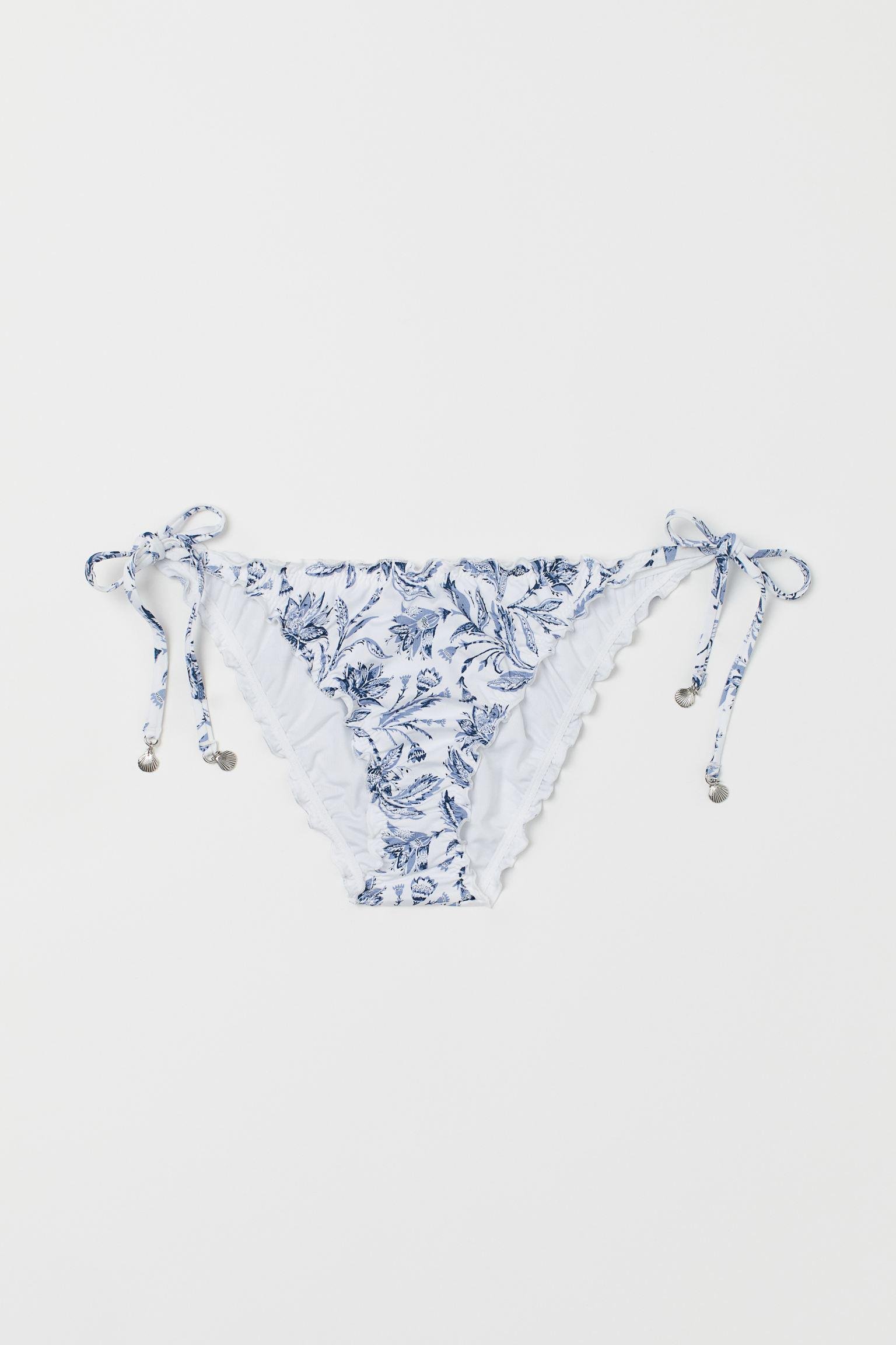 Трусики купальные H&M Цветы р. 44 Белый (7045596011)