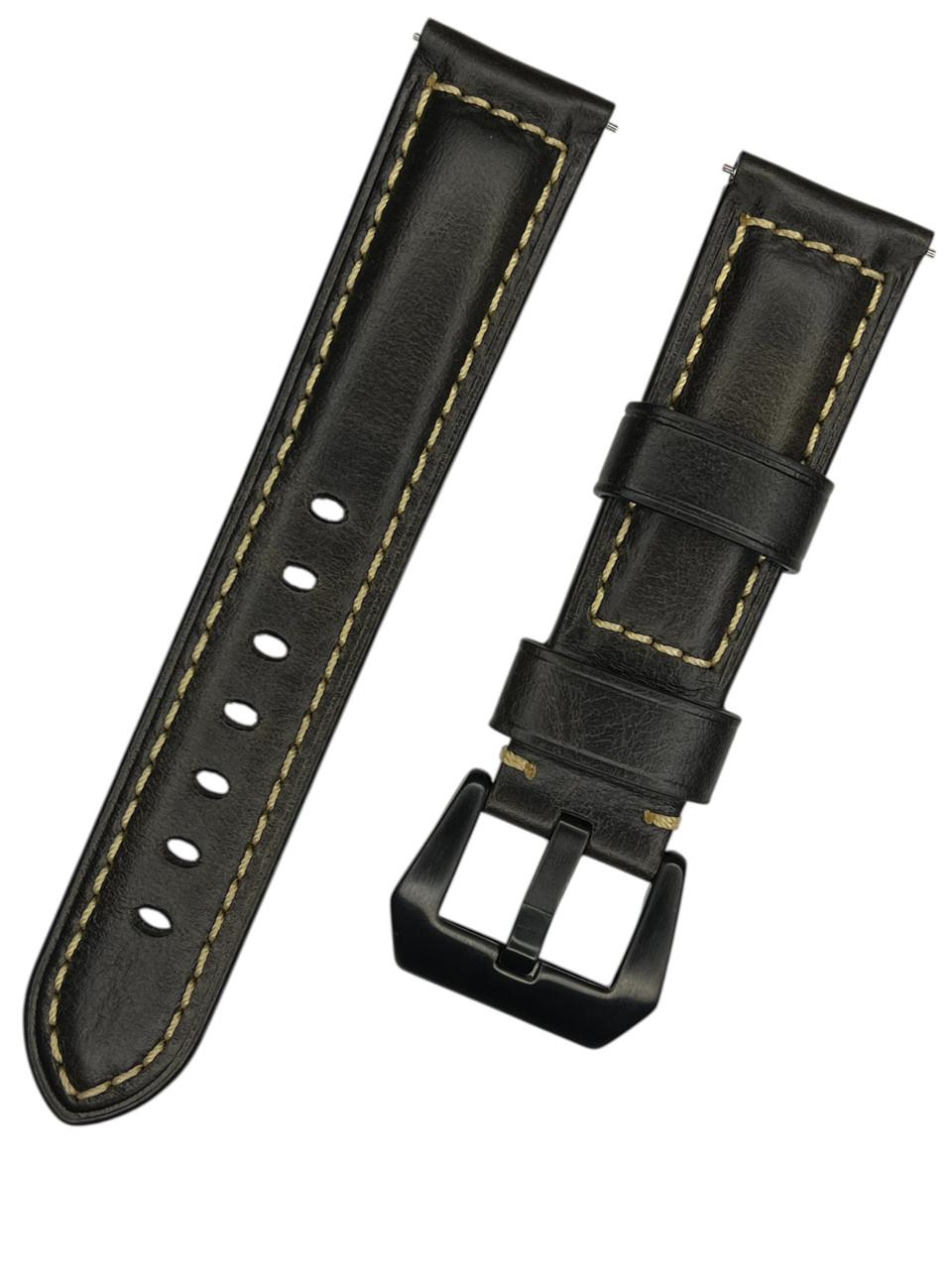 Ремешок кожаный Primolux F001 Black buckle для часов Xiaomi Redmi Watch 5 Active/5 Lite Dark Brown (2615155744)