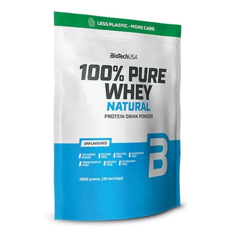 Протеїн сироватковий BioTech USA 100% Pure Whey Natural Без смаку 1 кг (23234-01) - фото 1