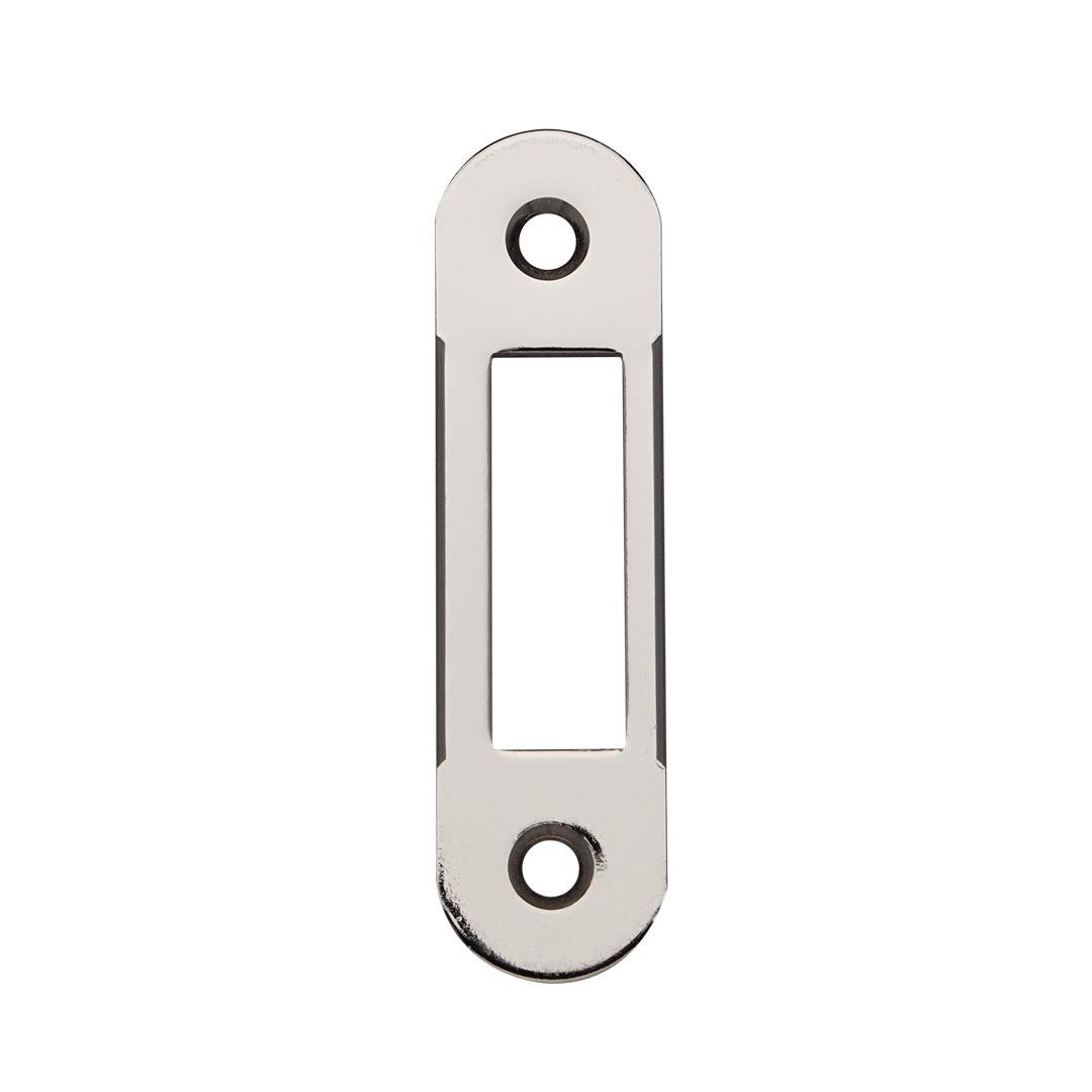 Ответная планка для замка AGB Mediana/Centro без отбойника Никель (B01000.40.06) - фото 1 Ответная планка для замка AGB Mediana/Centro без отбойника Никель (B01000.40.06) - фото 1