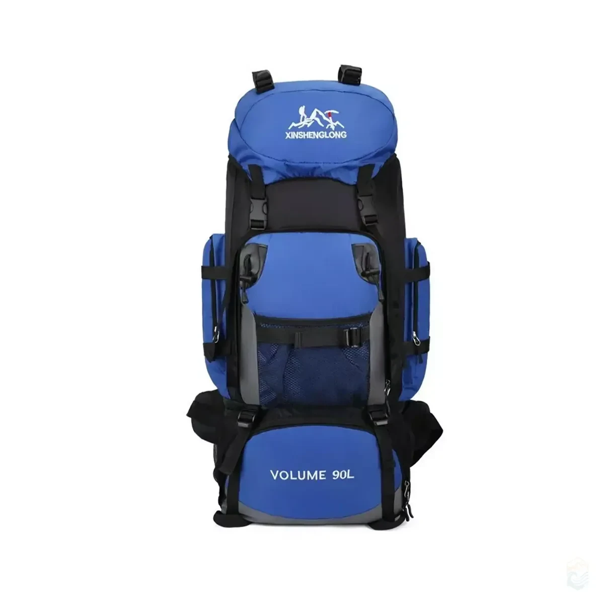 Туристичний рюкзак Jooki Hinshenglong Oxford+PU 90 л Блакитний (SJ-0036-1BL)