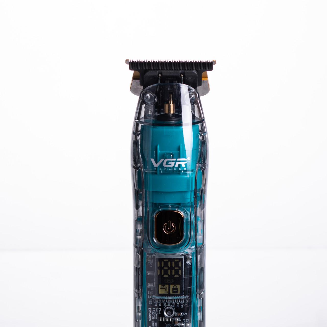 Триммер для стрижки VGR V-961 аккумуляторный с 4 насадками Зеленый (7380) - фото 11 Триммер для стрижки VGR V-961 аккумуляторный с 4 насадками Зеленый (7380) - фото 11