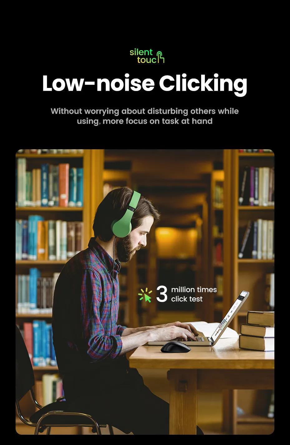 Мышь беспроводная UGREEN эргономичная 1600 DPI 2.4 ГГц Черный (45012) - фото 20 Мышь беспроводная UGREEN эргономичная 1600 DPI 2.4 ГГц Черный (45012) - фото 20