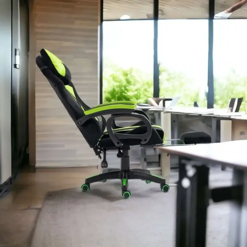 Комп'ютерне крісло із тканини Student KO23ZIEL Чорно-зелений (14586815) - фото 4