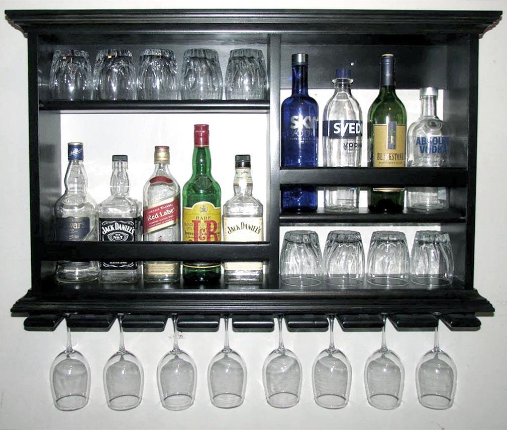 Полка для вина настенная из дерева Ситара Венге (ПНК-008912)