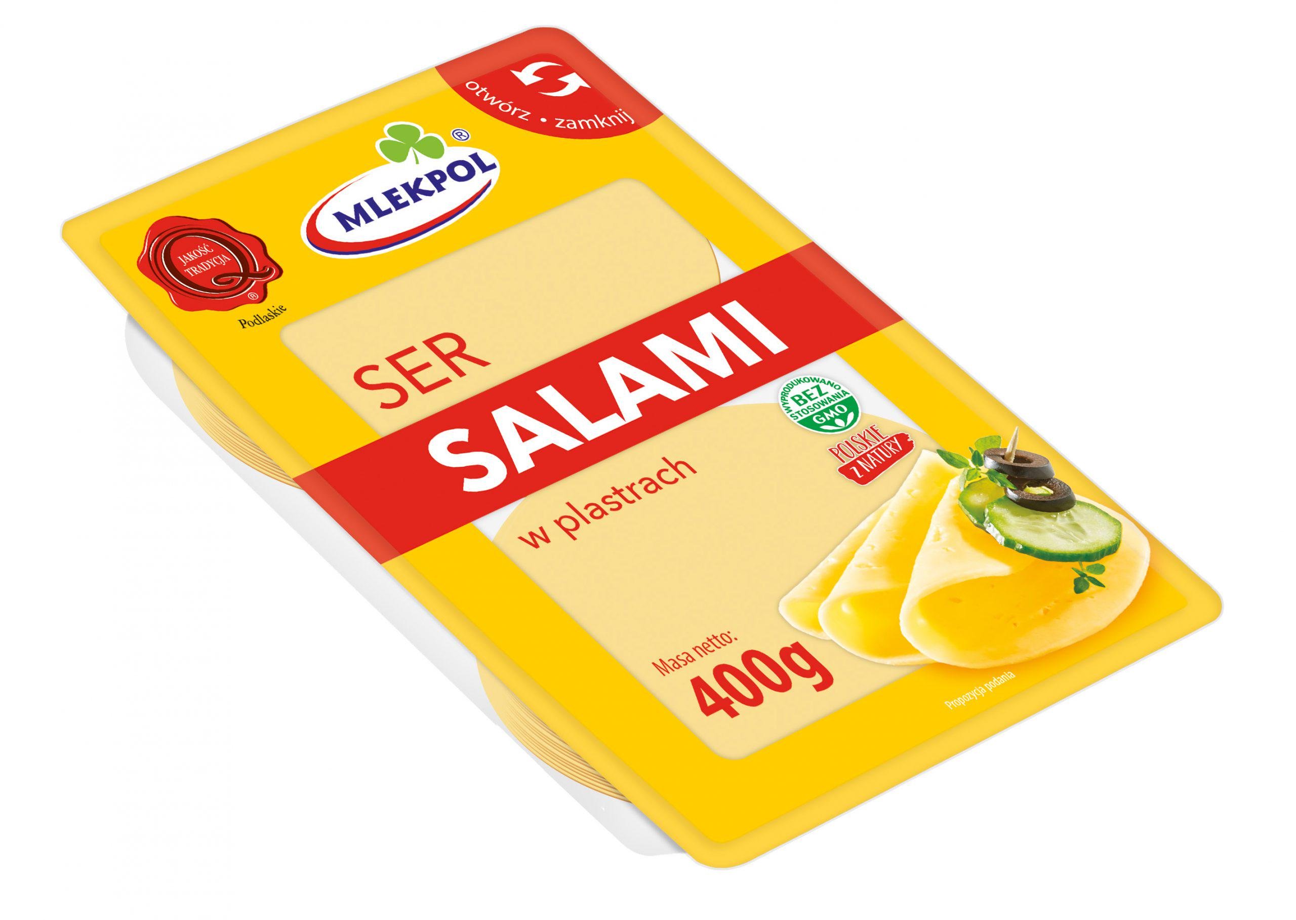 Сир Mlekpol Salami нарізка 400 г (С-32)