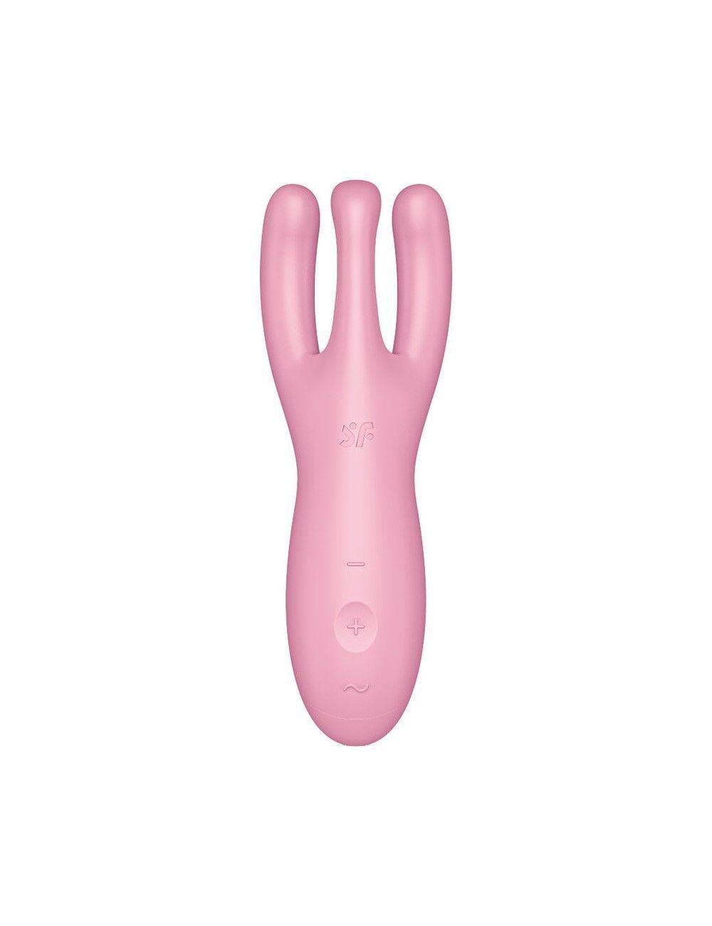 Вибратор клиторальный Satisfyer Threesome 4 с тремя пальчиками Pink (SO6082) Вибратор клиторальный Satisfyer Threesome 4 с тремя пальчиками Pink (SO6082)