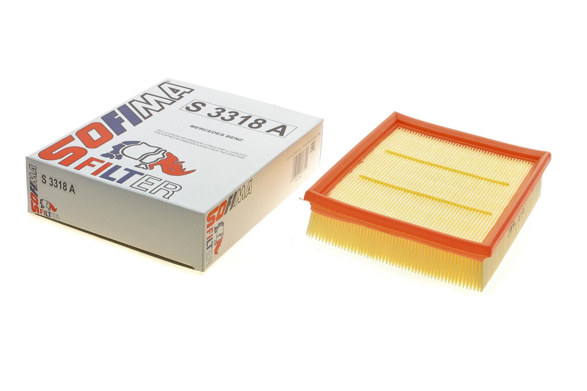 Фільтр повітряний SOFIMA для MB A-class W169/B-class W245 1,5-2,0 04- (12- (S 3318 A)