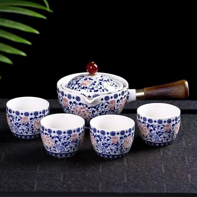 Сервиз для чайной церемонии дорожный Lesko Lotos керамический 6 пр. White (2478653801) - фото 2 Сервиз для чайной церемонии дорожный Lesko Lotos керамический 6 пр. White (2478653801) - фото 2