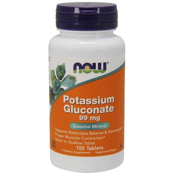 Микроэлемент Калий NOW Foods Potassium Gluconate 99 мг 100 Tabs