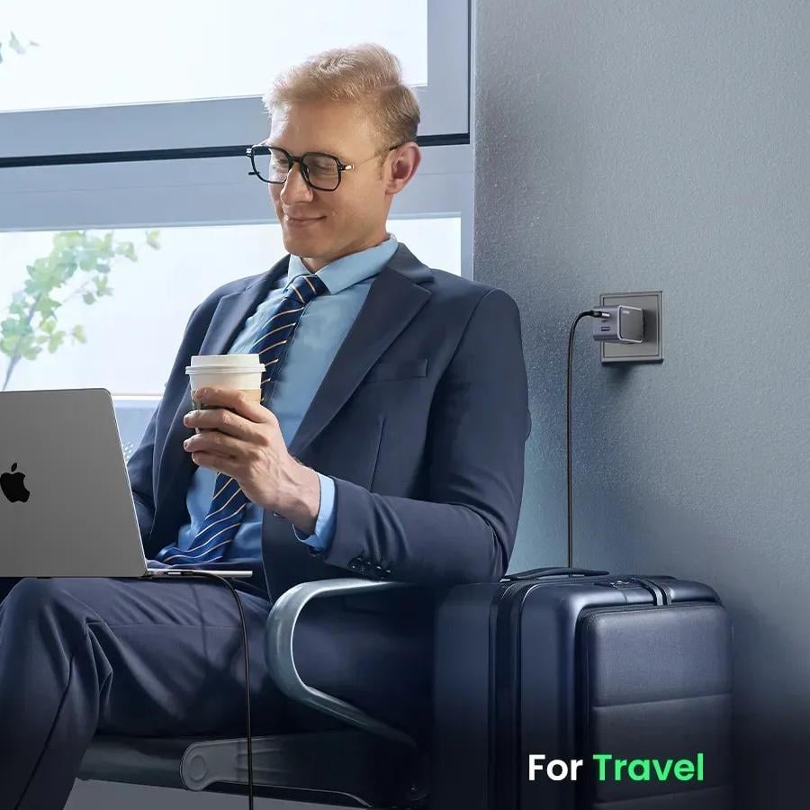 Зарядний пристрій UGREEN X553 Nexode S 65W 3-Port GaN Fast Charger 2хType-C і 1хUSB Gray (35042) - фото 9