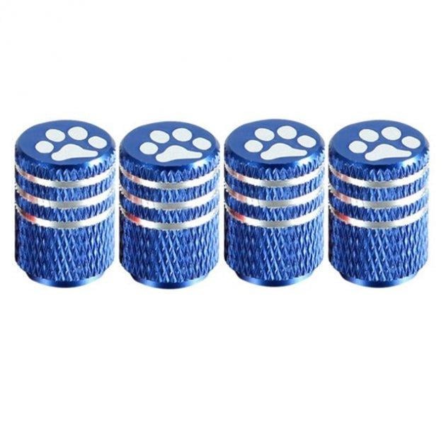 Набор колпачков на ниппель для автомобиля SUNROZ Caps 3 Stripes Pad 4 шт. Blue