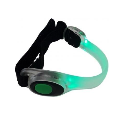 Браслет- подсветка LiveUp LED SAFETY ARMBAND Черно-зеленый (LS3408)
