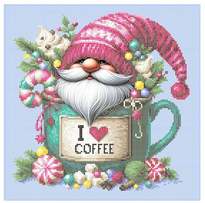 Схема для вышивки бисером Золотая Подкова Рождественский гном ЗПНМ-018 (4910)