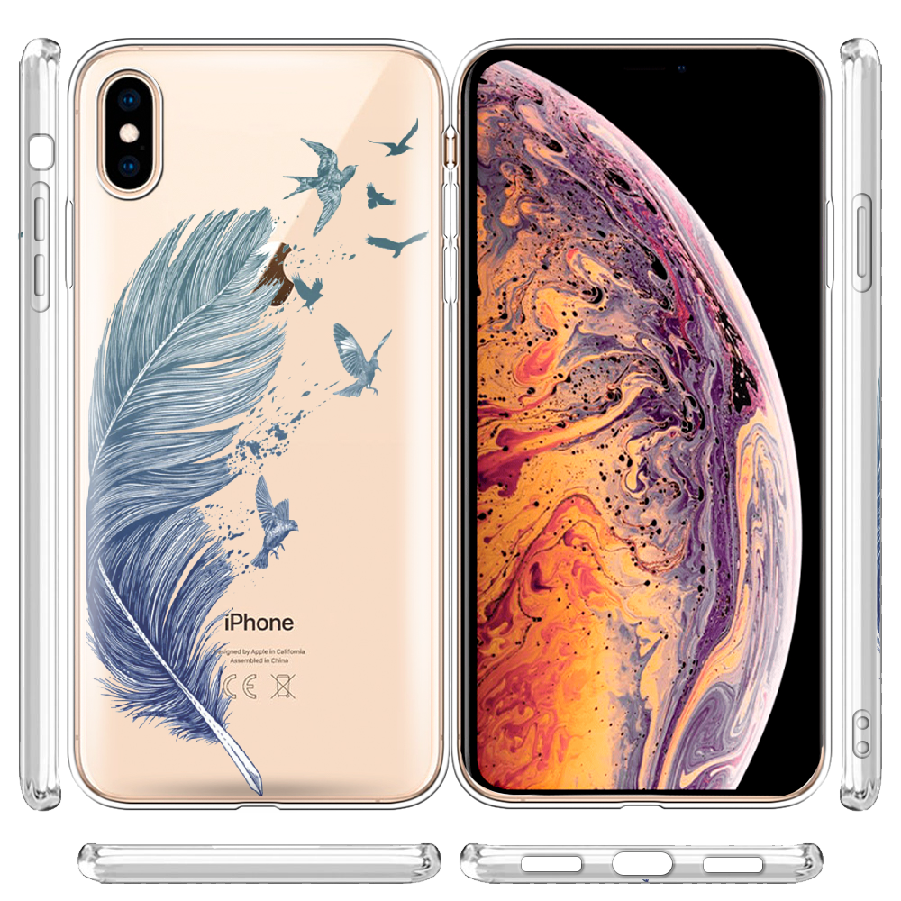 Чехол Boxface iPhone XS Max Feather Прозрачный силикон (35321-cc38-35321) - фото 3