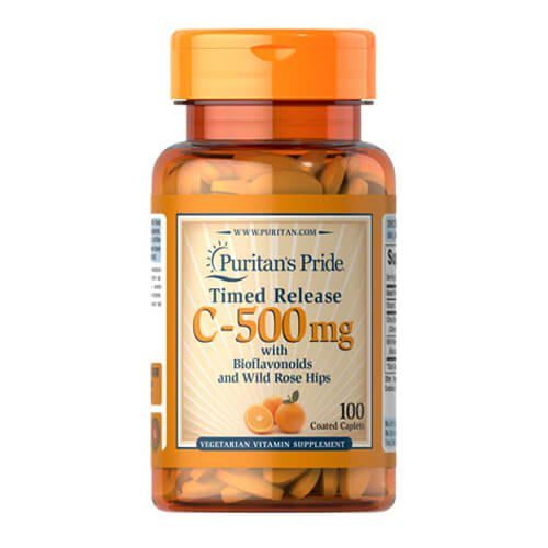 Витамин С Puritan's Pride Vitamin C 500 мг with биоflavonoids & Rose Hips 100 caplets (0430)