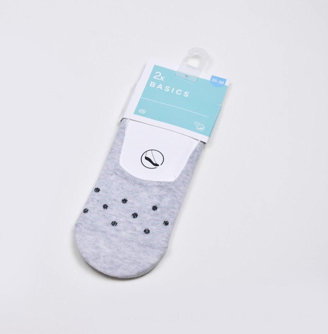 Шкарпетки C&A Горох 2 пари р. 39-42 Сірий (5867364700502)