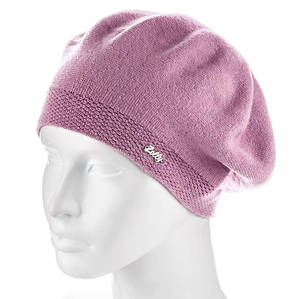 Берет женский Zolly ZH180 на ножке двойной тонкой вязки Розовый