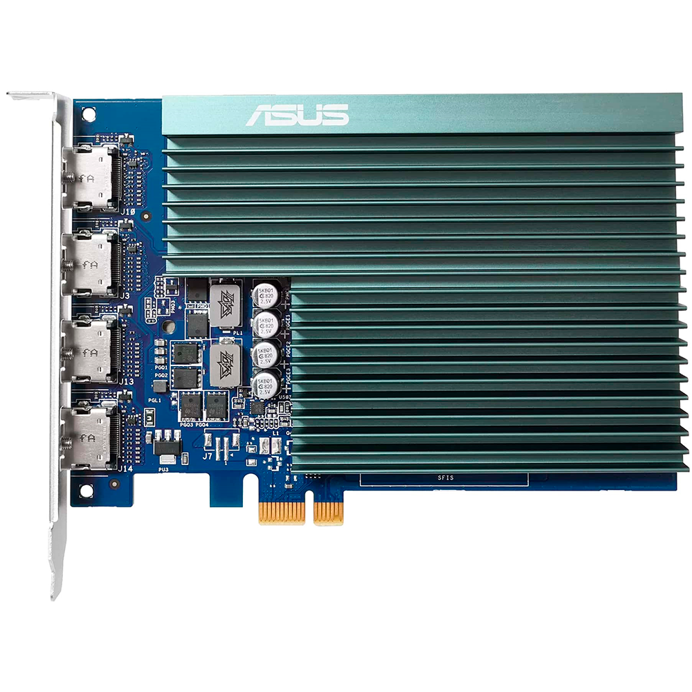Відеокарта Asus NVIDIA GeForce GT 730 Silent 4 HDMI 2 Гб GDDR5 5010 MHz 927 MHz Blue (90YV0H20-M0NA00)