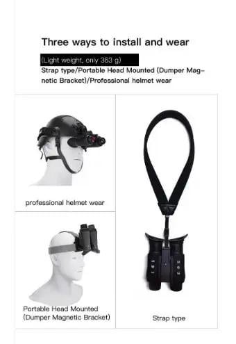 Бінокль нічного бачення NV8300 Super Light 4K HD 36MP 3D до 500 м з кріпленням FMA L4G24 на шолом (26025630) - фото 4 Бінокль нічного бачення NV8300 Super Light 4K HD 36MP 3D до 500 м з кріпленням FMA L4G24 на шолом (26025630) - фото 4