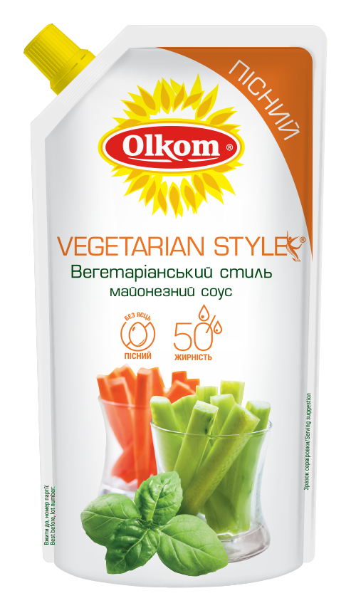 Майонезний соус Олком Vegetarian style 50% 295 г (4820003149607)