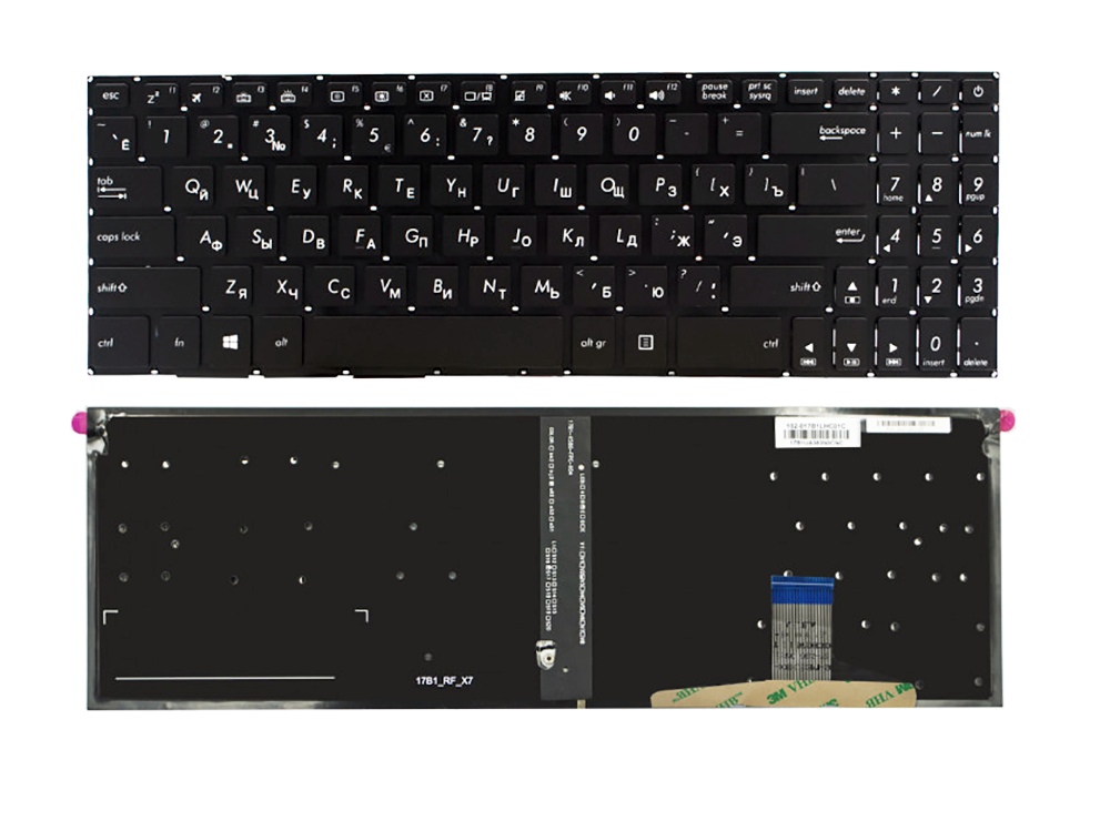 Клавиатура Asus для ноутбуков VivoBook Pro 15 N580, X580 с подсветкой (10036)