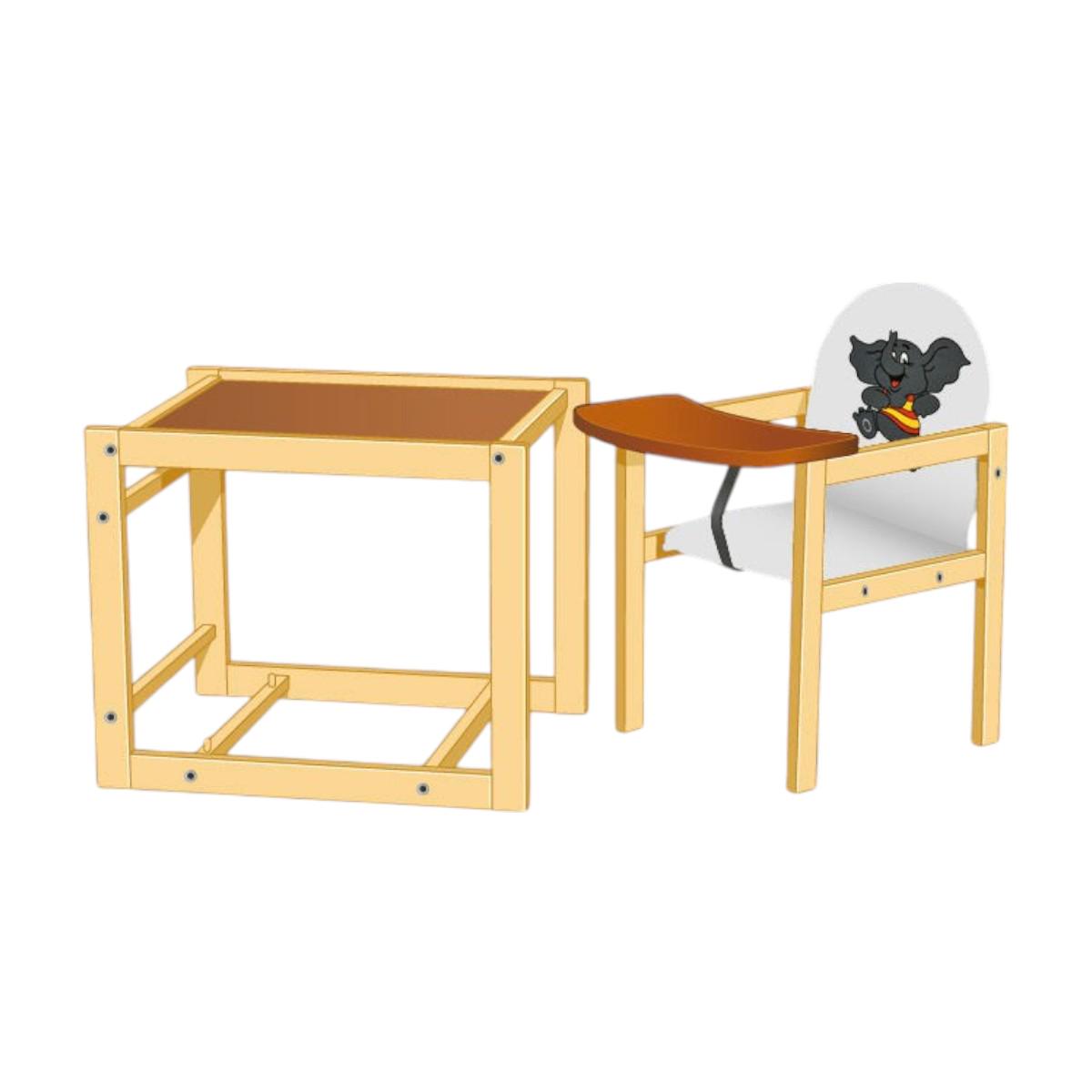 Стульчик для кормления Мася Слоник Белый (№2016) - фото 5 Стульчик для кормления Мася Слоник Белый (№2016) - фото 5