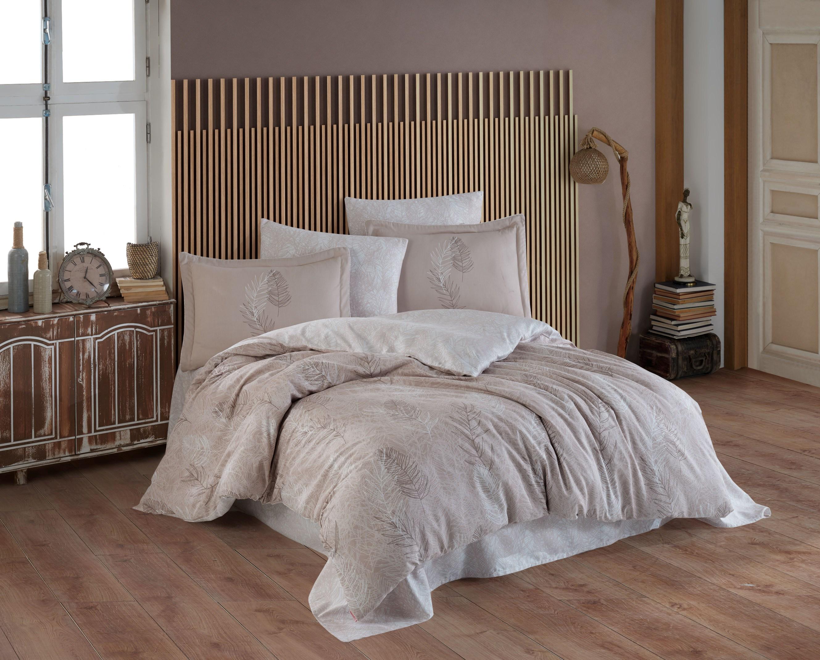 Комплект постельного белья Hobby Exclusive Sateen Fiona 200х220/4х50х70 Кремовый (8698499168015)