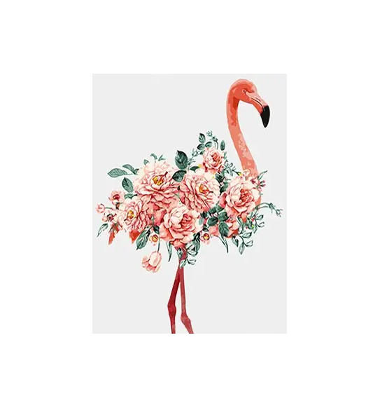 Картина по номерам Brushme Цветочный фламинго 40x50 см (BRM4467)