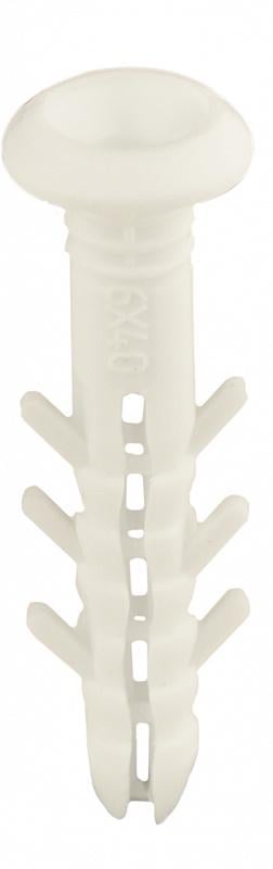 Дюбель АСКО-УКРЕМ 6х40 притиск 10 мм ПП гриб буртик та ударним шурупом цинк 100 шт. (A0150090148)