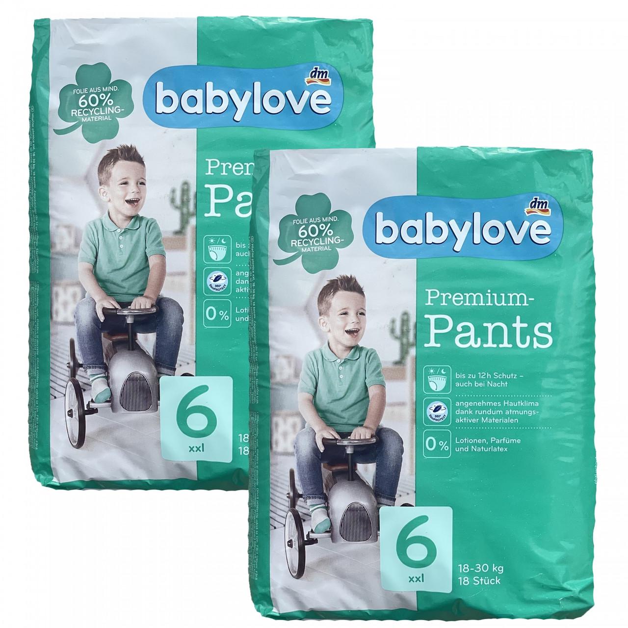 Підгузки-трусики дитячі Babylove Premium р. 6 XXL 18-30 кг 36 шт. (1891323239)