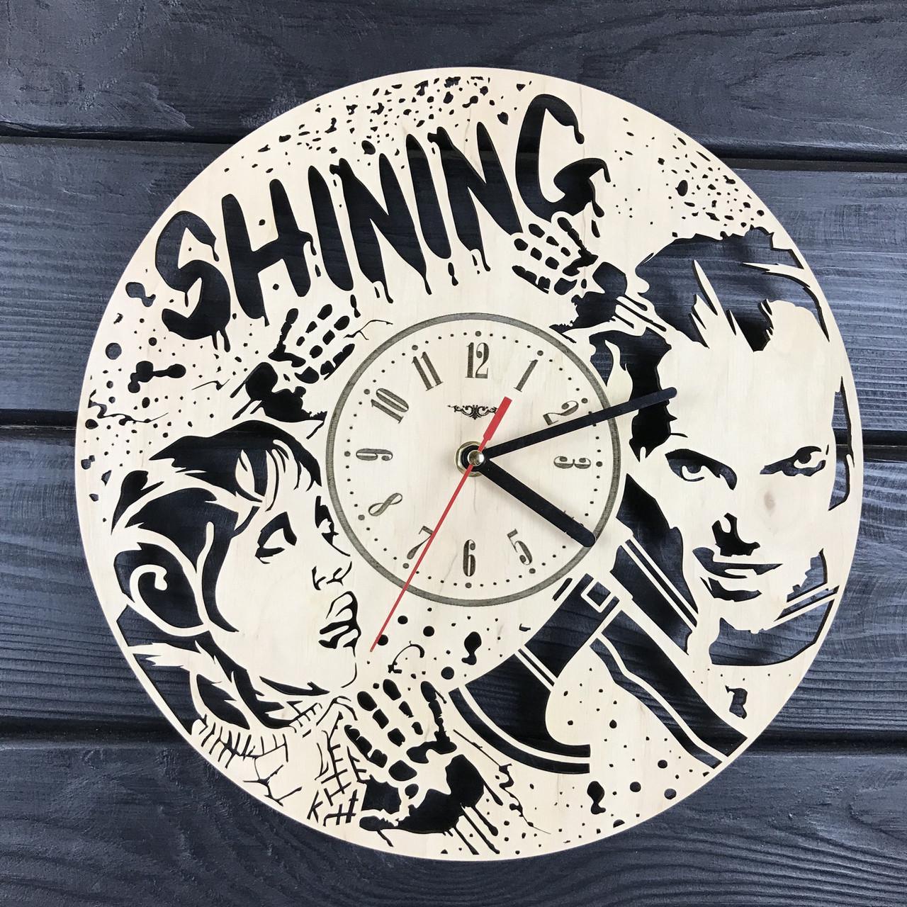 Часы настенные дизайнерские из дерева Сияние