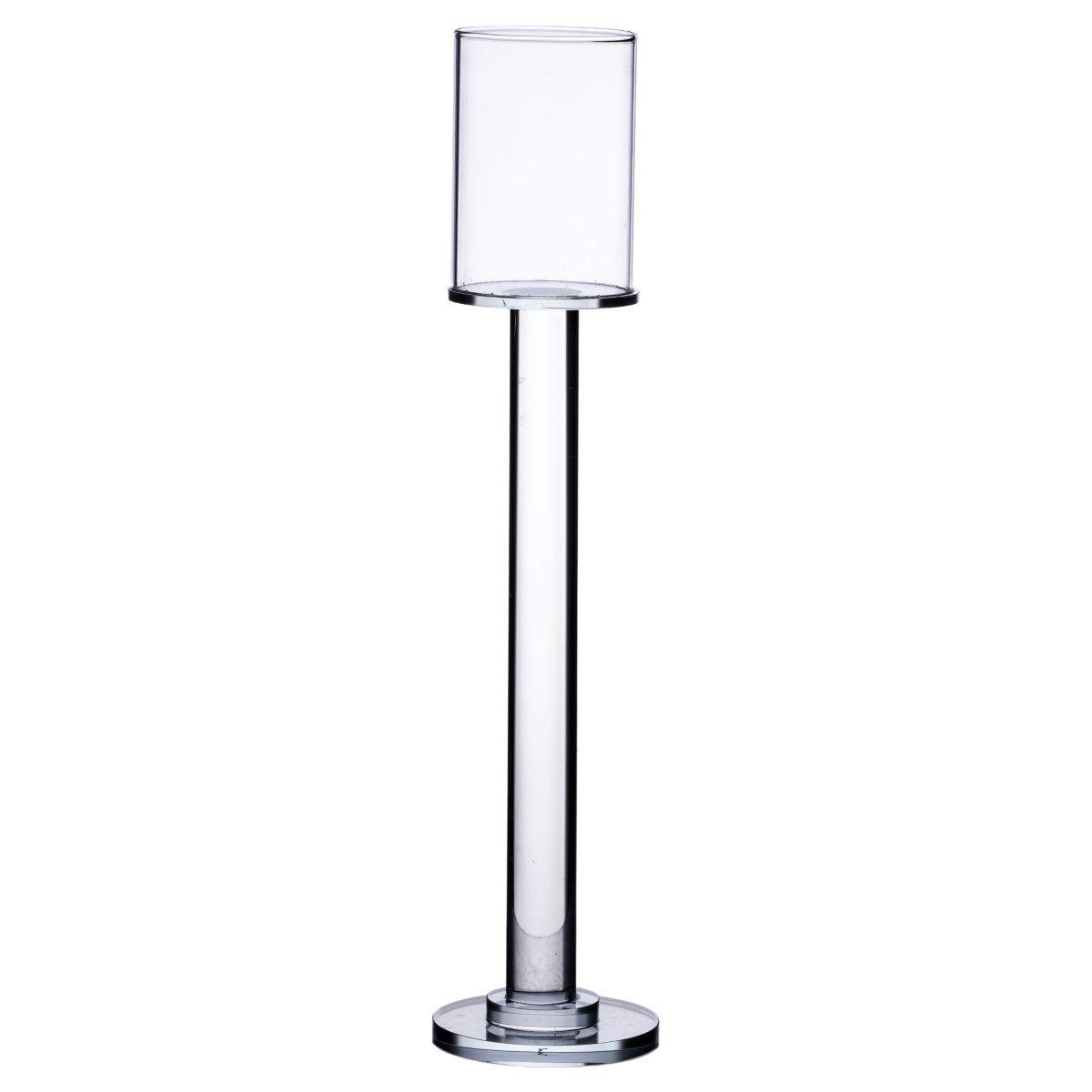 Подсвечник стеклянный Light House LG-30089 CL высота 36 см Прозрачный