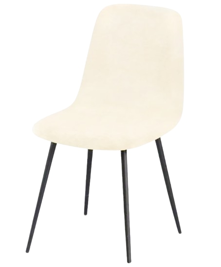 Чехол на стул скандинавский бархатный велюр Молочный (24951605)