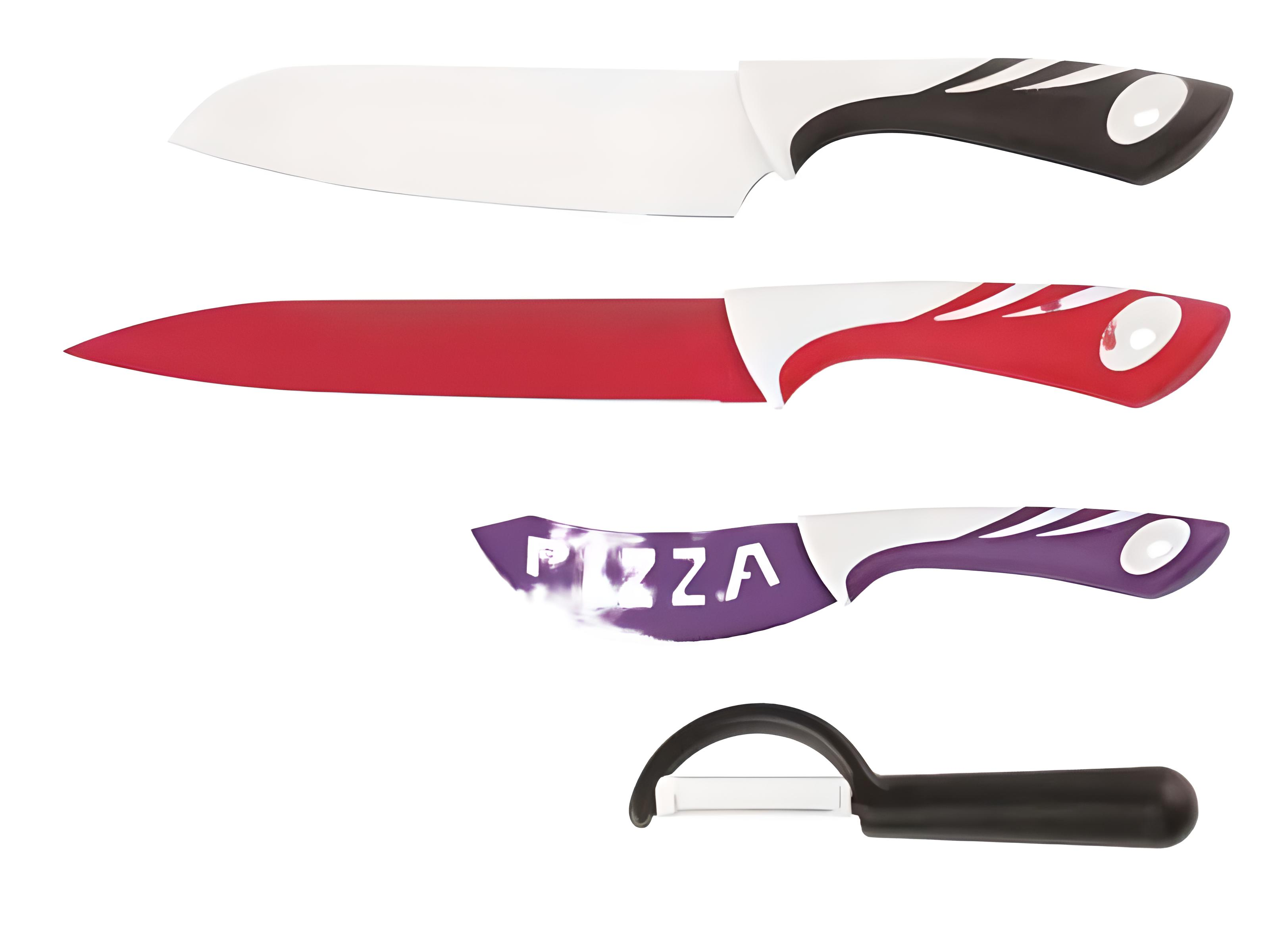 Набір ножів Besser SS Presto з кольоровим керамічним покриттям 4 пр. Набір ножів Besser SS Presto з кольоровим керамічним покриттям 4 пр.