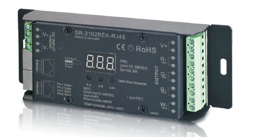 Декодер SR-2102BEA-RJ45-4CH DMX (17771)