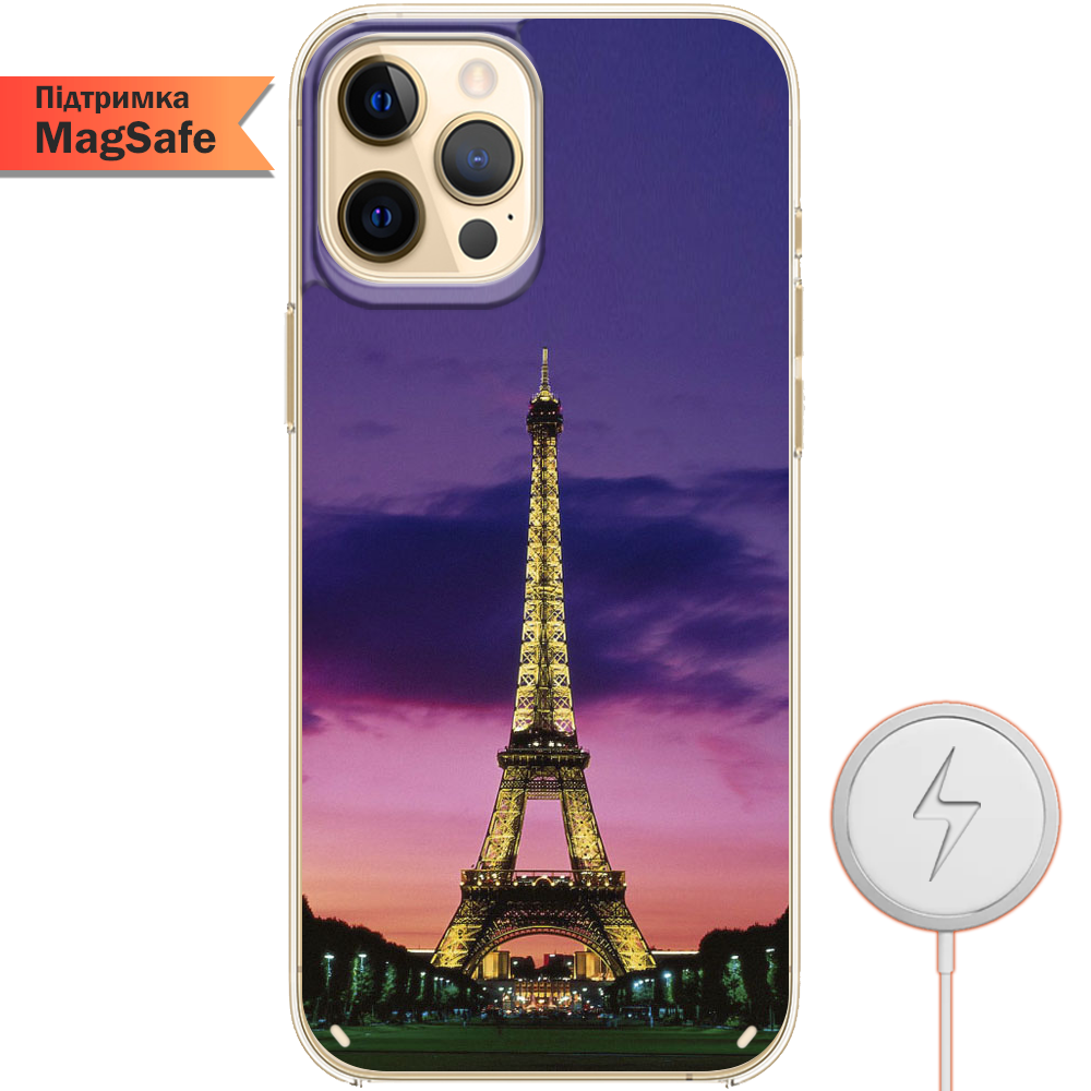 Чехол BoxFace iPhone 12 Pro Max Полночь в Париже Прозрачный силикон с поддержкой MageSafe (41085-up964-41499)