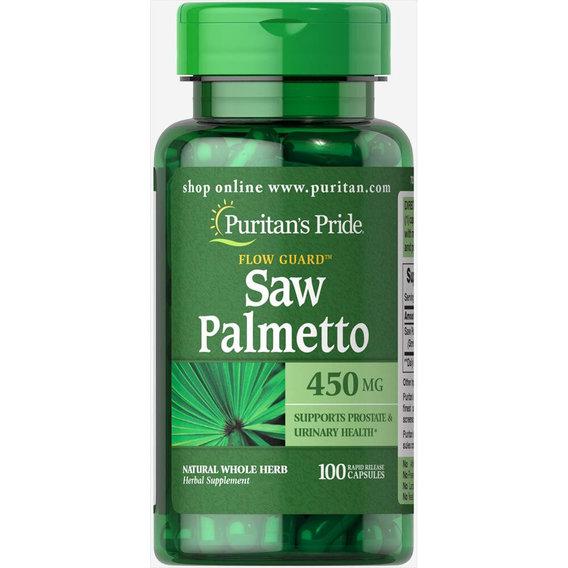 Екстракти ягід сереноа Puritan's Pride Saw Palmetto 450 мг 100 Caps