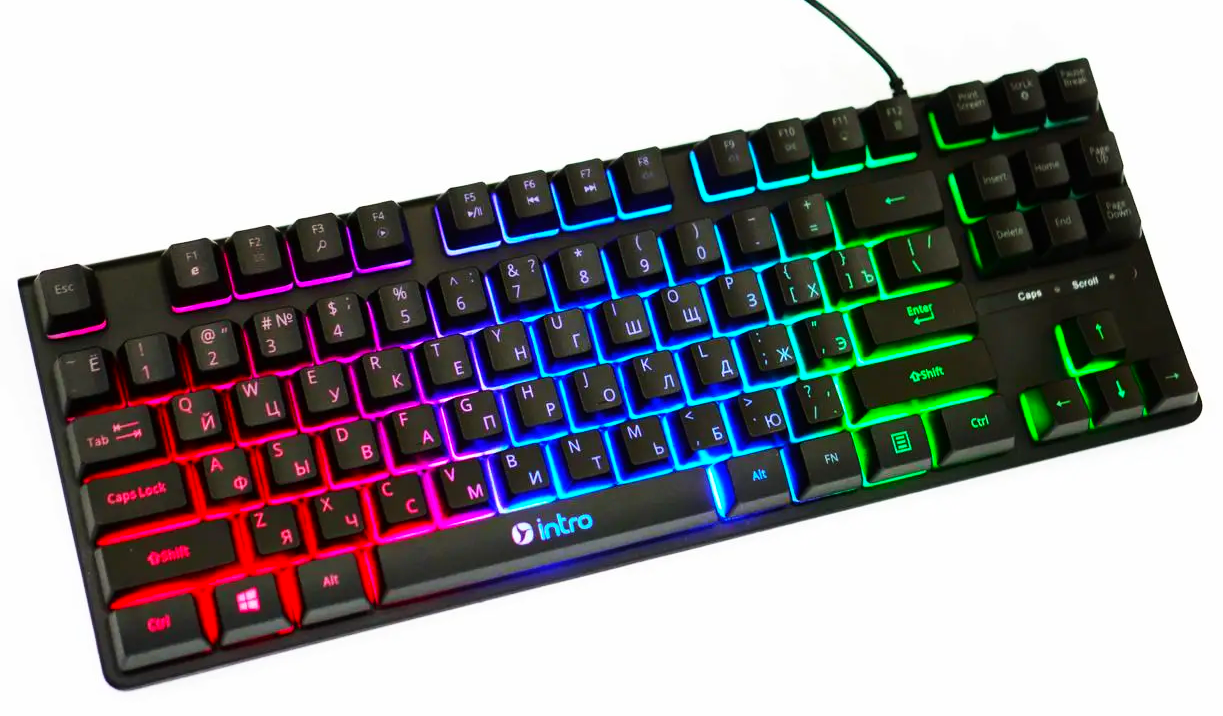 Клавиатура USB KEYBOARD DX750 Eng/Ru RGB (22018847)