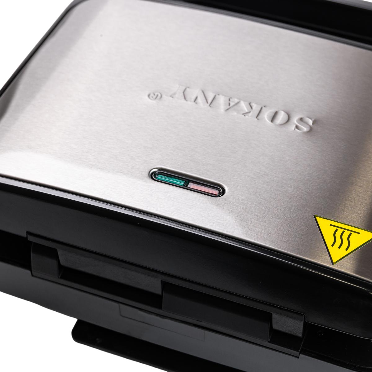 Мультипекар Sokany 08063 на 7 пластин з антипригарним покриттям Хром - фото 13