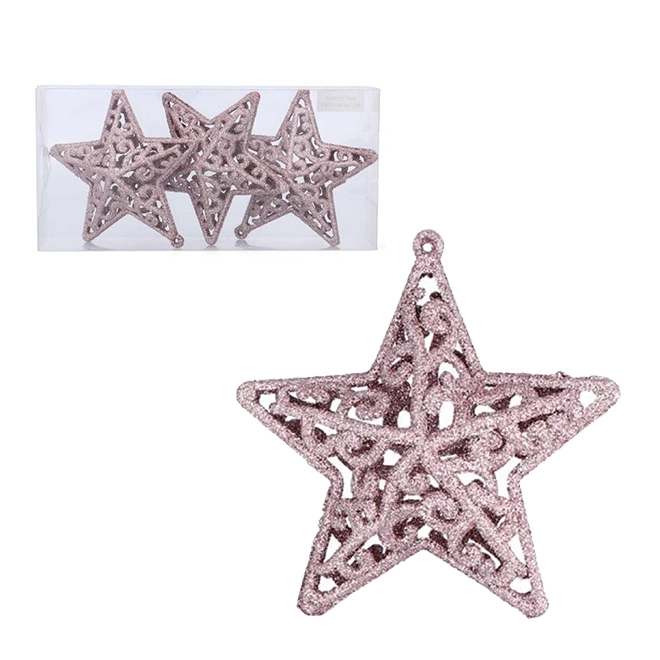 Набір новорічних підвісок Зірочки 10,5 см 3 шт. (43166)