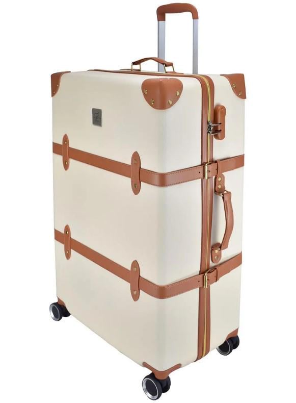 Валіза SEMI LINE T5670-4 28" L Ecru/Brown (52978) - фото 1 Валіза SEMI LINE T5670-4 28" L Ecru/Brown (52978) - фото 1