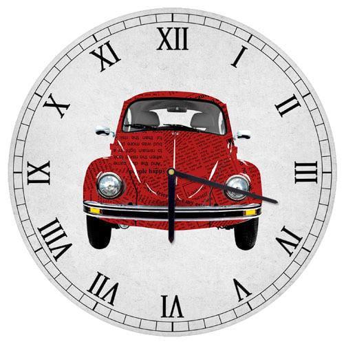 Часы настенные круглые Presentville Автомобиль Жук 36 см (CHR O 15M042)